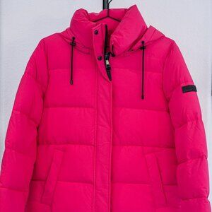 Women's Hooded Puffer Jacket Calvin Klein Pink